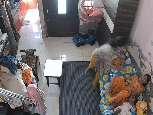 पटियाला में बहू ने सास को पीटा,VIDEO:हाथ पकड़कर उठाया, गला दबाकर सीढ़ियों की ग्रिल पर पटका, जमीन पर गिरा मुक्के मारे