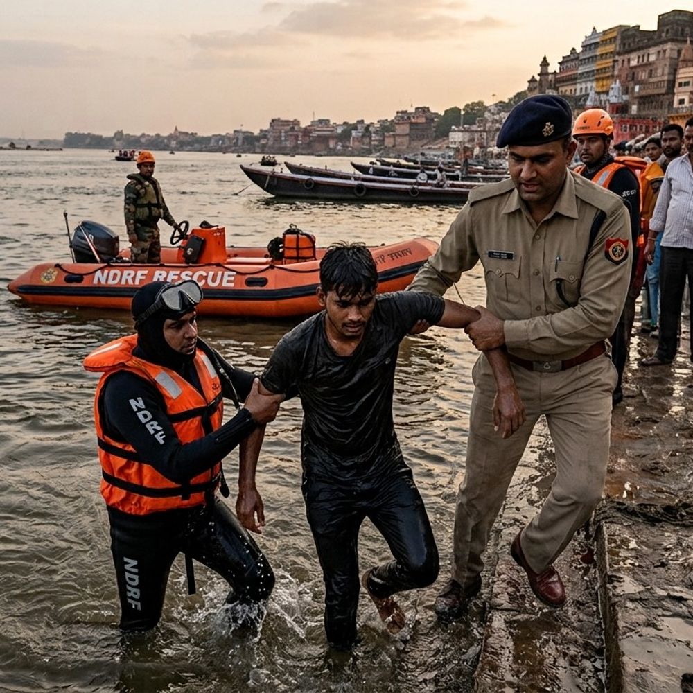 लखनऊ में गोमती नदी में युवक-युवती ने लगाई छलांग:सिपाही और गोताखोर ने दोनों को सुरक्षित बचाया, घरेलू कलर से परेशान थे