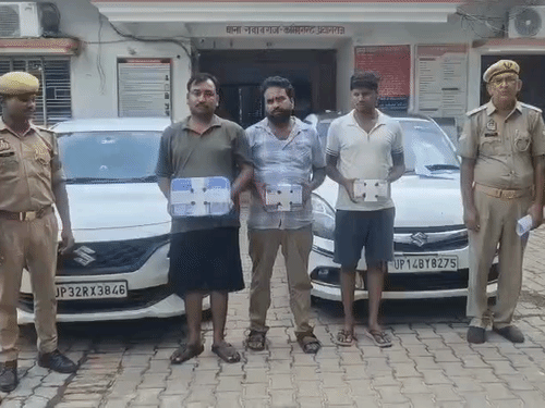 सस्ता सोने का झांसा देकर लूट करने वाले गिरफ्तार:प्रयागराज में एक दिन पहले सराफ से 18 लाख लूटे थे, 3 को जेल, सरगना की तलाश