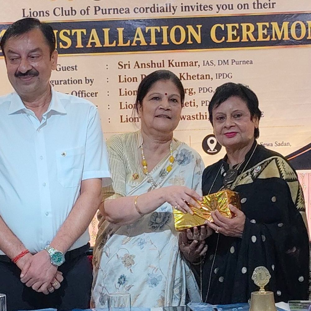 लायंस क्लब पूर्णिया का 64वां इंस्टालेशन सेरेमनी:स्वाति वैश्यंत्री अध्यक्ष, नैना गुप्ता बनी सचिव; कहा- नई योजनाओं पर रहेगा फोकस