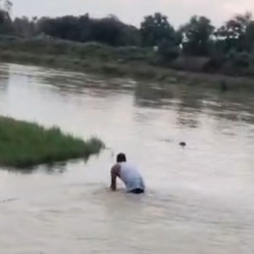 कांस्टेबल ने नहर में कूदकर महिला की जान बचाई, VIDEO:तेज बहाव में छलांग लगाकर बाहर निकाला; अस्पताल में कराया भर्ती