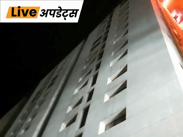 भास्कर अपडेट्स:सूरत के टेक्सटाइल मार्केट में भीषण आग, 4 घंटे से आग बुझाने में जुटे दमकलकर्मी