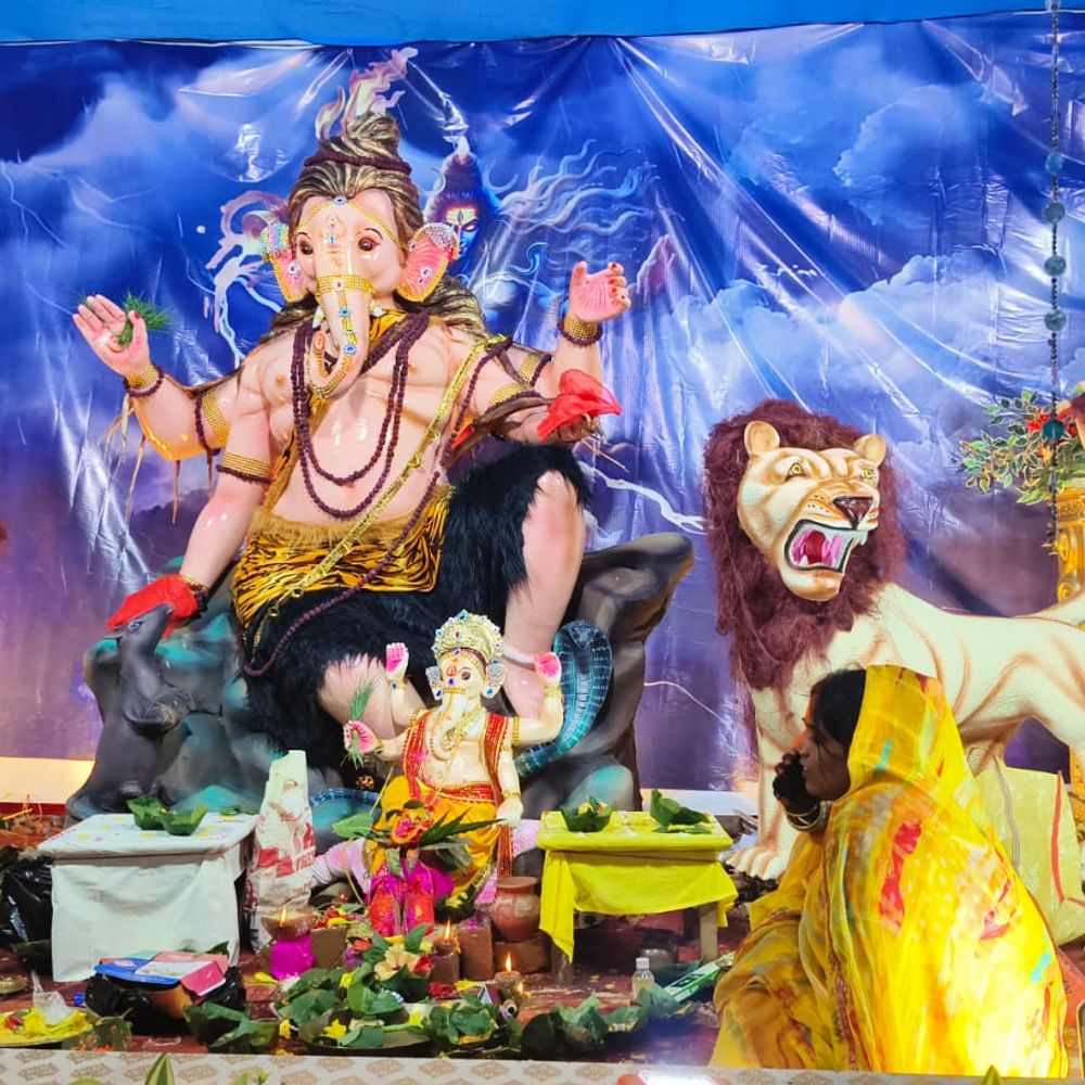 पंडाल में विराजे विघ्नहर्ता : पांच दिनों तक होगी बप्पा की विशेष आराधना