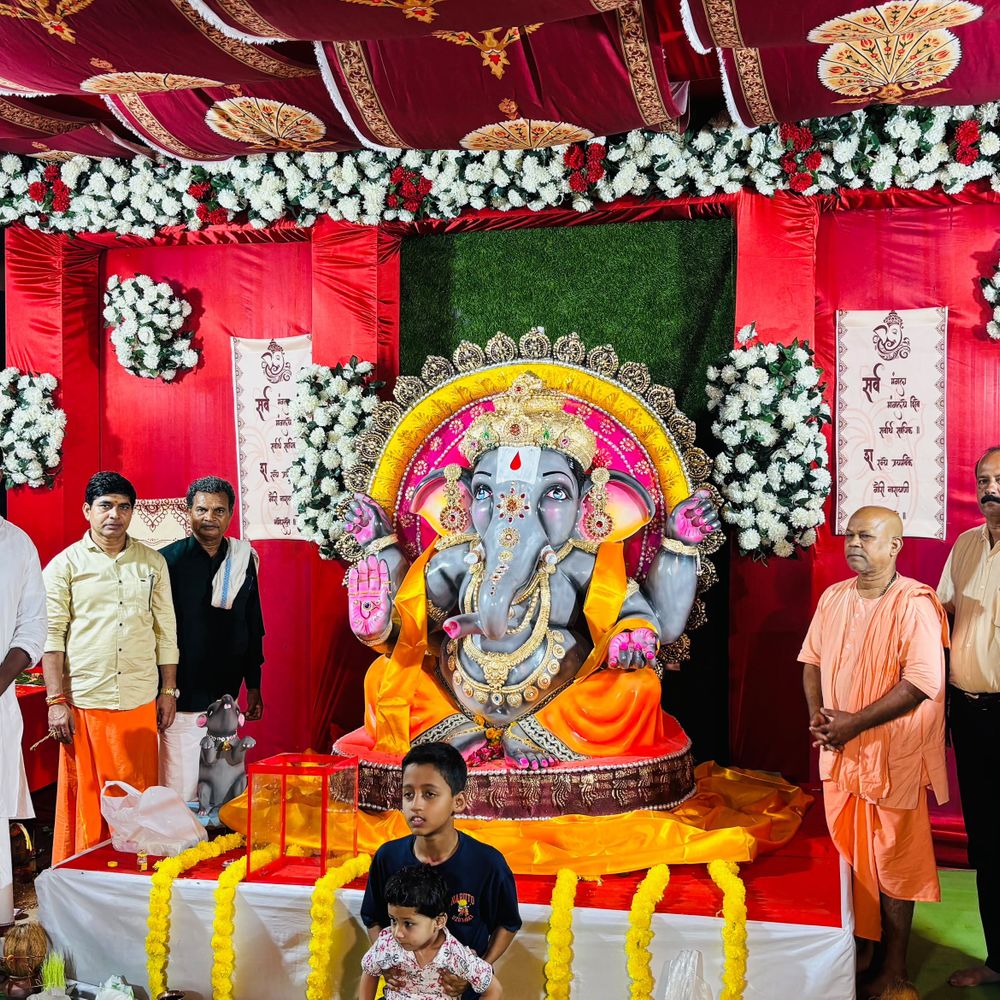 गीदम में 80 साल से लगातार विराज रहे गणपति बप्पा:इस बार भी सर्वसमाज की भागीदारी, हरदिन महाआरती का आयोजन, 19 से 23 सितंबर तक होंगे सांस्कृतिक कार्यक्रम