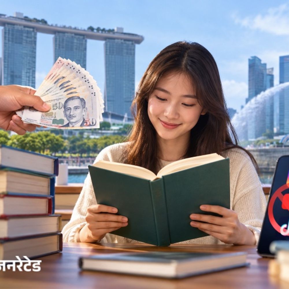 सिंगापुर सरकार किताब पढ़ने के बदले पैसे देगी:रोजाना कम से कम 15 मिनट पढ़ना होगा; स्मार्ट फोन और रील्स की लत छुड़ाना मकसद