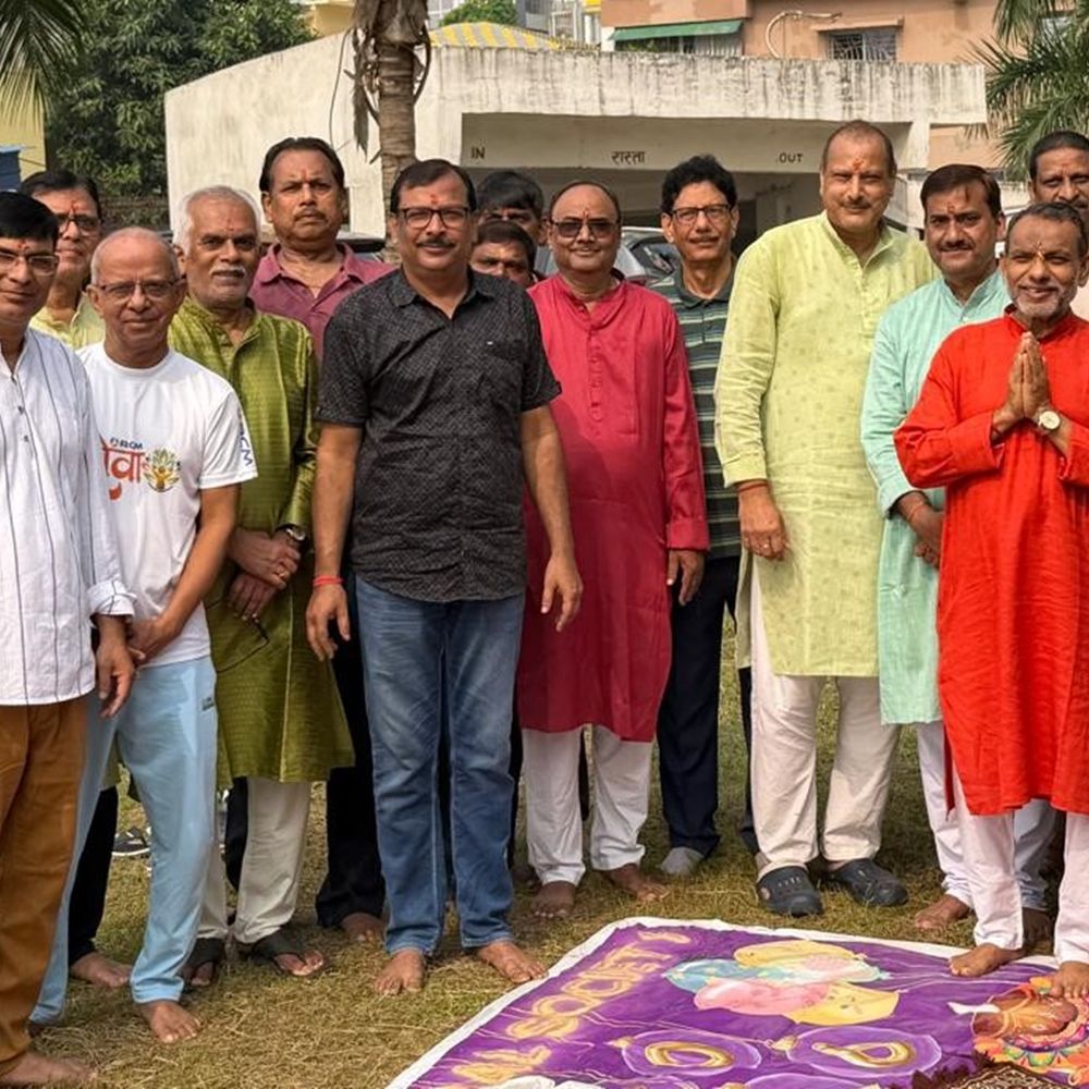 कलिका विहार में भूमि पूजन के साथ दुर्गा पूजा की तैयारी शुरू