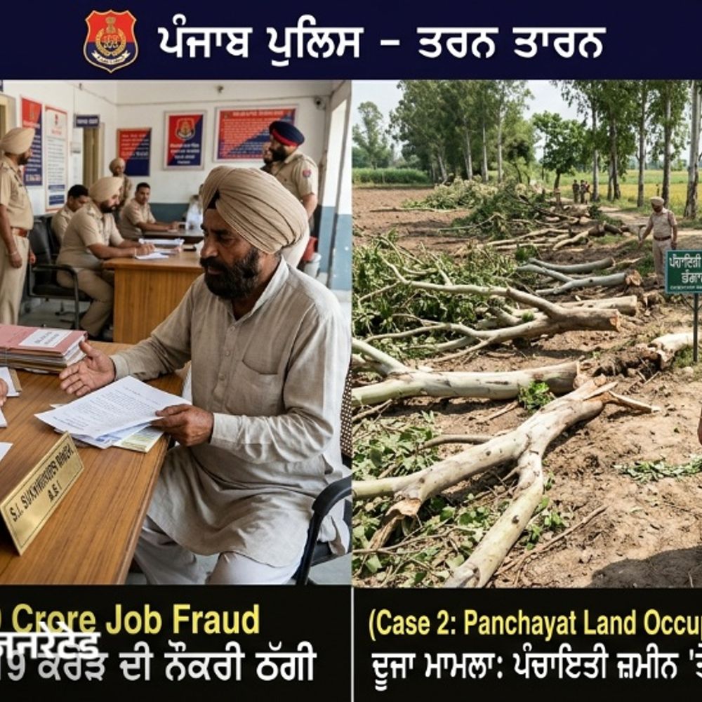 सेना में नौकरी दिलाने का झांसा दे 1 करोड़ ठगे:तरनतारन में 2 लोगों पर केस; पंचायती जमीन से पेड़ काटने पर 17 अन्य पर भी मामला