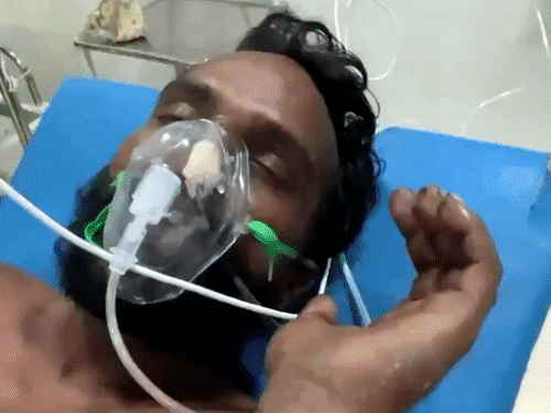 संगरूर में जहर निगलने वाले की VIDEO:बोला-AAP सरपंच ने नशे पर बोलने से रोका, मर्डर की धमकी दी, अमन अरोड़ा से मिलने नहीं दिया