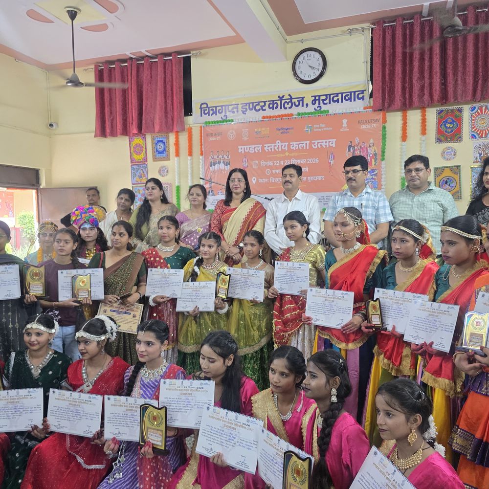 मुरादाबाद में मंडल स्तरीय कला उत्सव, छात्रों ने दिखाई शानदार:गायन, वादन और नृत्य समेत कई कला विधाओं में किया प्रदर्शन