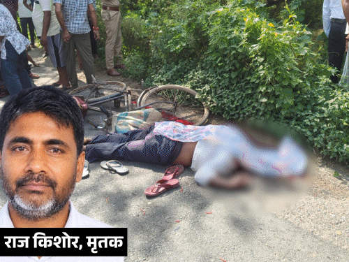 कानपुर में युवक का सिर काटकर हत्या:धड़ से 12 फीट दूर पानी के गड्ढे में सिर फेंका, अंगूठा भी अलग मिला