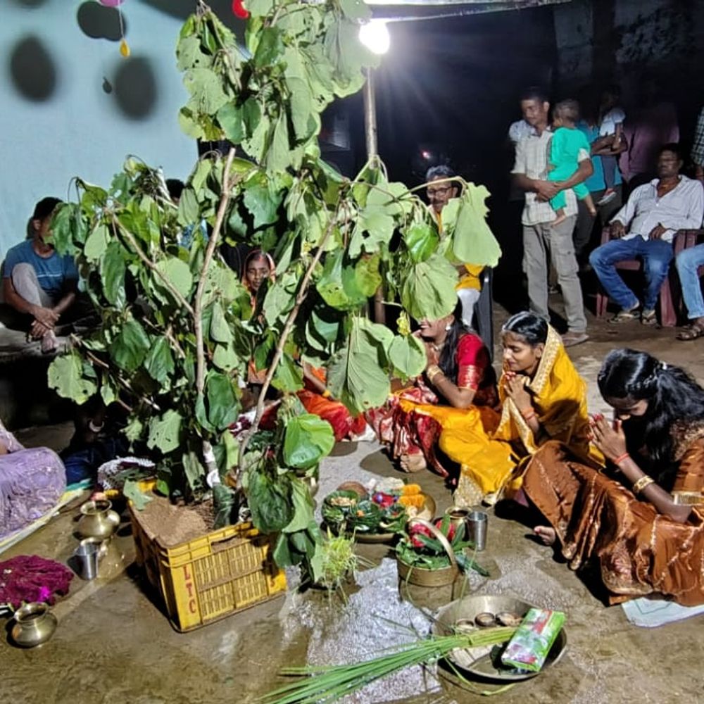 कामडारा में करमा पूजा का पर्व काफी धूमधाम के साथ मनाया