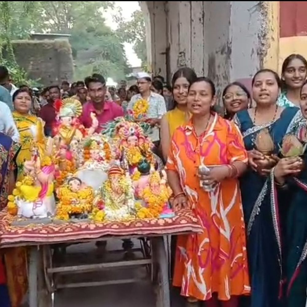 बुरहानपुर में गणपति बप्पा की विदाई:राजघाट, सतियारा घाट और हतनूर पुलिया पर हुआ विसर्जन