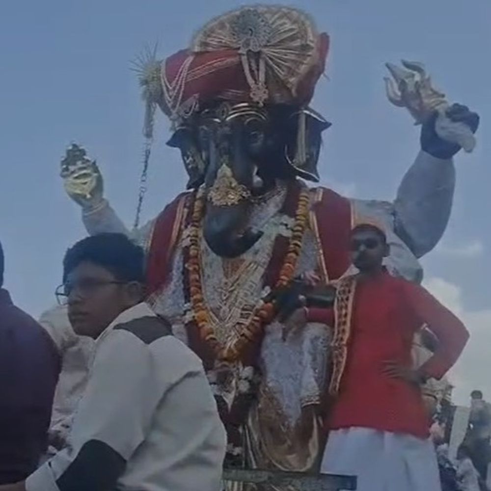 नाथद्वारा में निकाली शोभायात्रा:100 से अधिक गणेश प्रतिमाओं का विसर्जन, केवल मिट्टी से बनी मूर्तियों को ही अनुमति