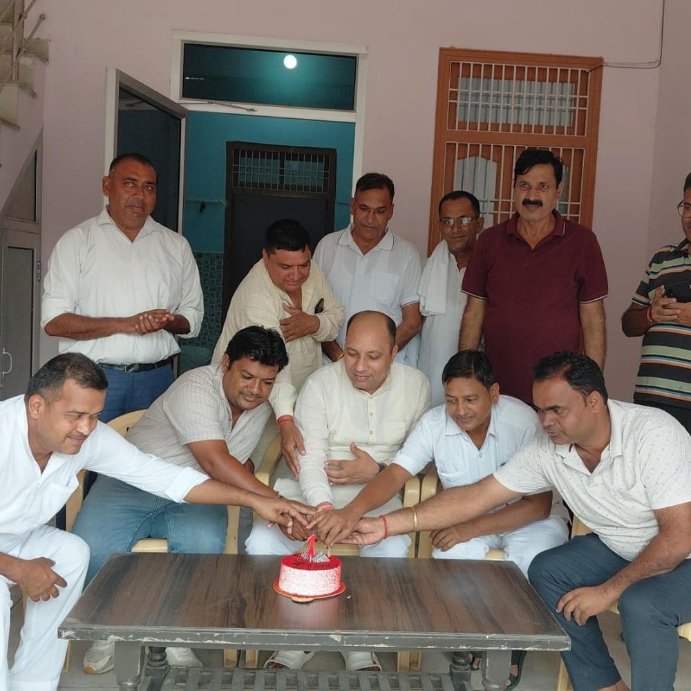 उचाना मार्केट कमेटी चेयरमैन का एक साल पूरा:सुरेंद्र खरकभूरा बोले- चाय वाले के बेटे को भाजपा ने बनाया चेयरमैन, 14 करोड़ मंजूर हुए