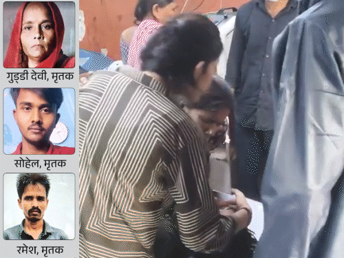 हरदोई में पत्नी की डिलीवरी के दिन पति की मौत:सास-साले की भी जान गई; एक बाइक से अस्पताल जा रहे थे, कार ने कुचला