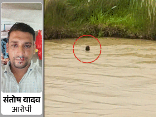 भागलपुर में पुलिस को लेकर नदी में कूदा आरोपी:हथियार के साथ पकड़ाया था, अपराध को अंजाम देने की कोशिश में था संतोष यादव