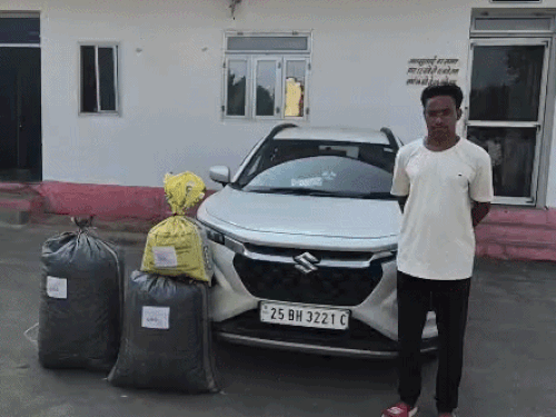 नशे के सामान के साथ पकड़ा गया हिस्ट्रीशीटर:कार और 26 किलो डोडा पोस्त जब्त, पुलिस कर रही पूछताछ