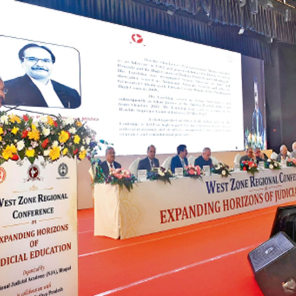 न्यायिक शिक्षा पर शुरू हुई दो-दिवसीय वेस्ट जोन रीजनल कॉन्फ्रेंस:जस्टिस मिश्रा ने कहा - डीपफेक के दौर में सच की पहचान कठिन, समझ बढ़ाएं