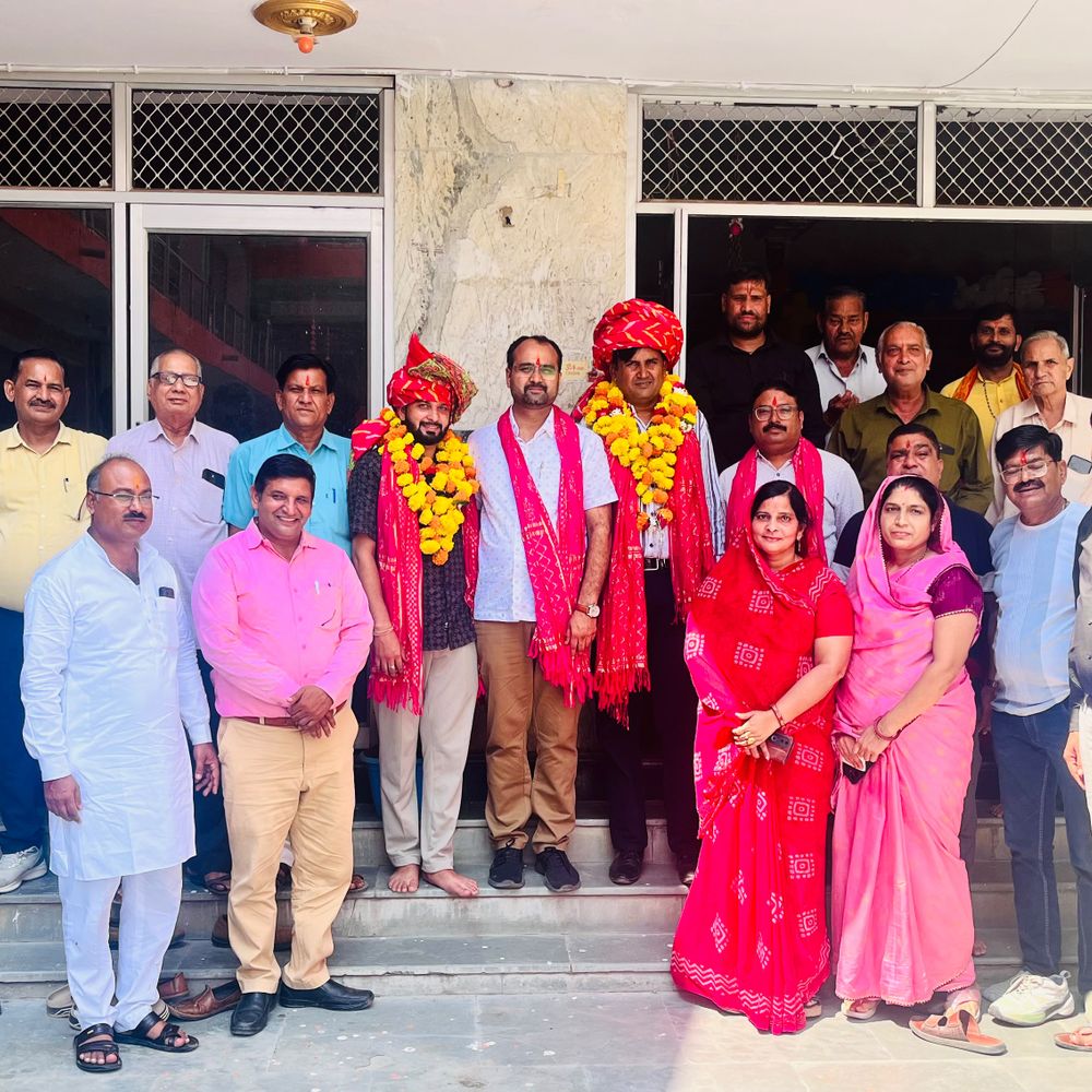 राजस्थान प्रांतीय गुर्जरगौड़ ब्राह्मण महासभा के युवा अध्यक्ष हर्षित गौतम का समाज ने किया स्वागत