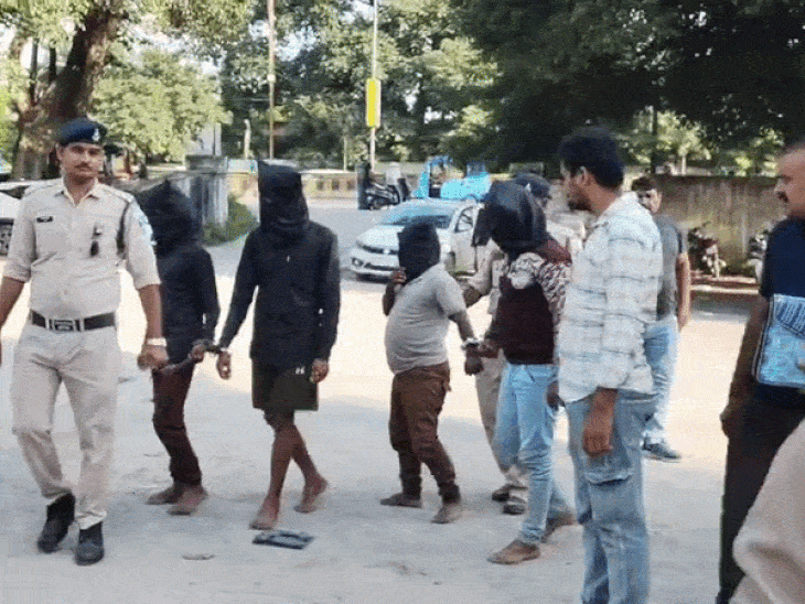 रीवा में अंतरराज्यीय चंदन चोर गिरोह का पर्दाफाश:4 आरोपी गिरफ्तार; 57 किलो चंदन बरामद, चाकू और कुल्हाड़ी भी मिली