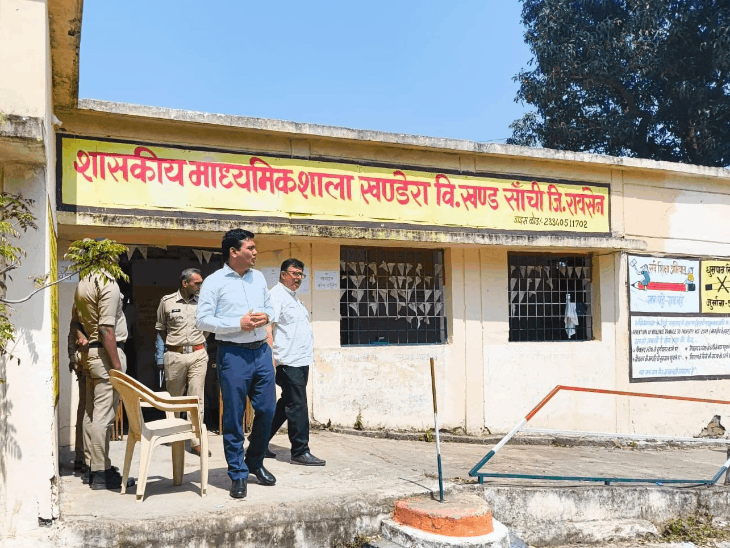 रायसेन में उपचुनाव के लिए मतदान:जिला पंचायत वार्ड-3 में 41.85%, कन्हवार सरपंच के लिए 82.94% वोटिंग, DM-SP ने मतदान केंद्रों का दौरा किया