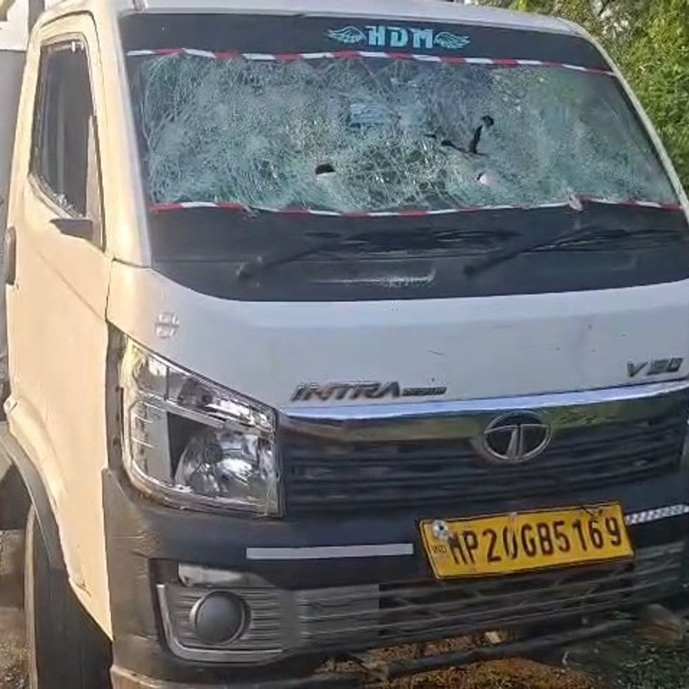 दमोह में ग्रामीणों ने पशुओं से भरी पिकअप पकड़ी:5 मवेशियों को मुक्त कराया; वाहन में तोड़फोड़ कर 2 आरोपी पुलिस को सौंपे