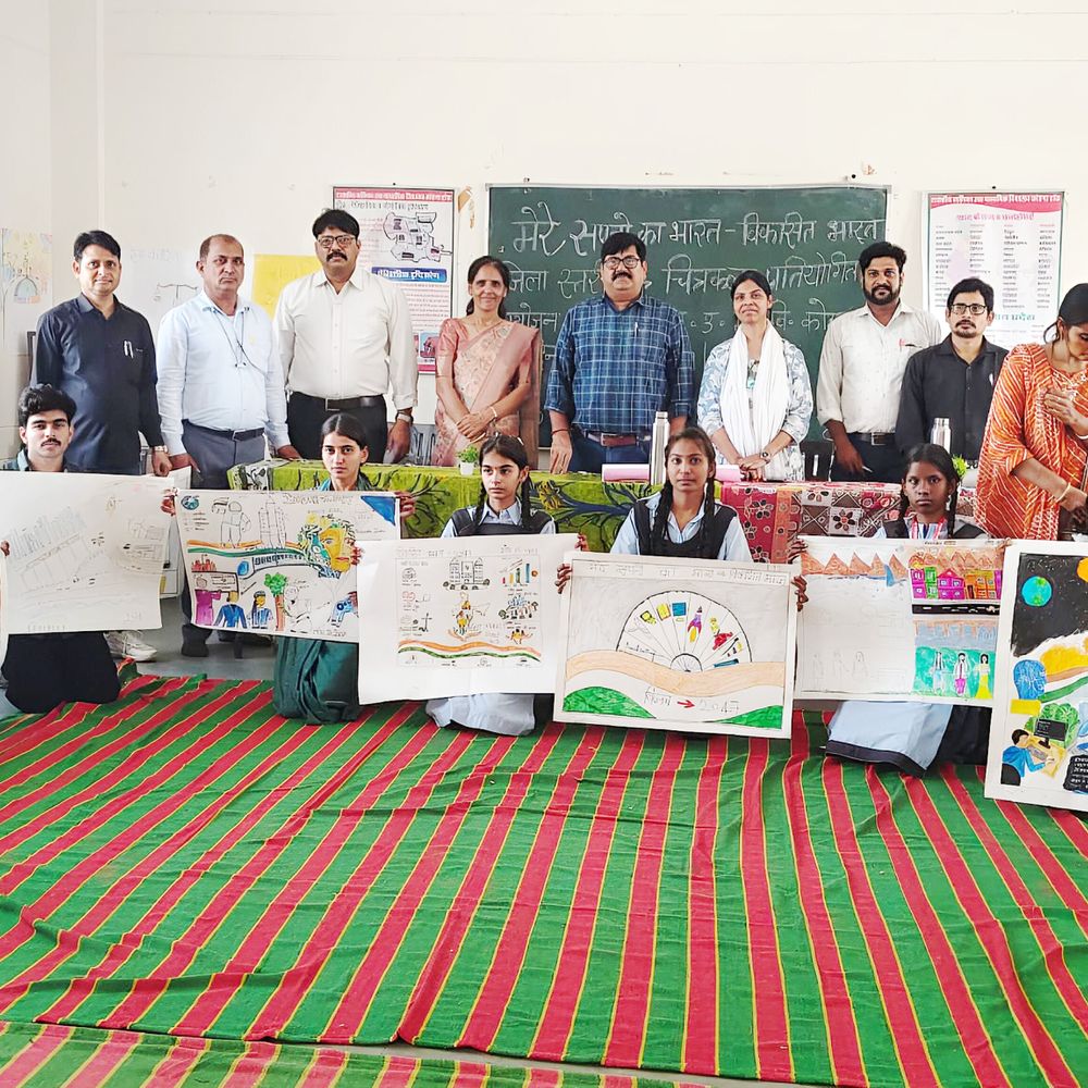 ‘मेरे सपनों का भारत’ में 21 विद्यार्थियों ने दिखाई चित्रकारी प्रतिभा