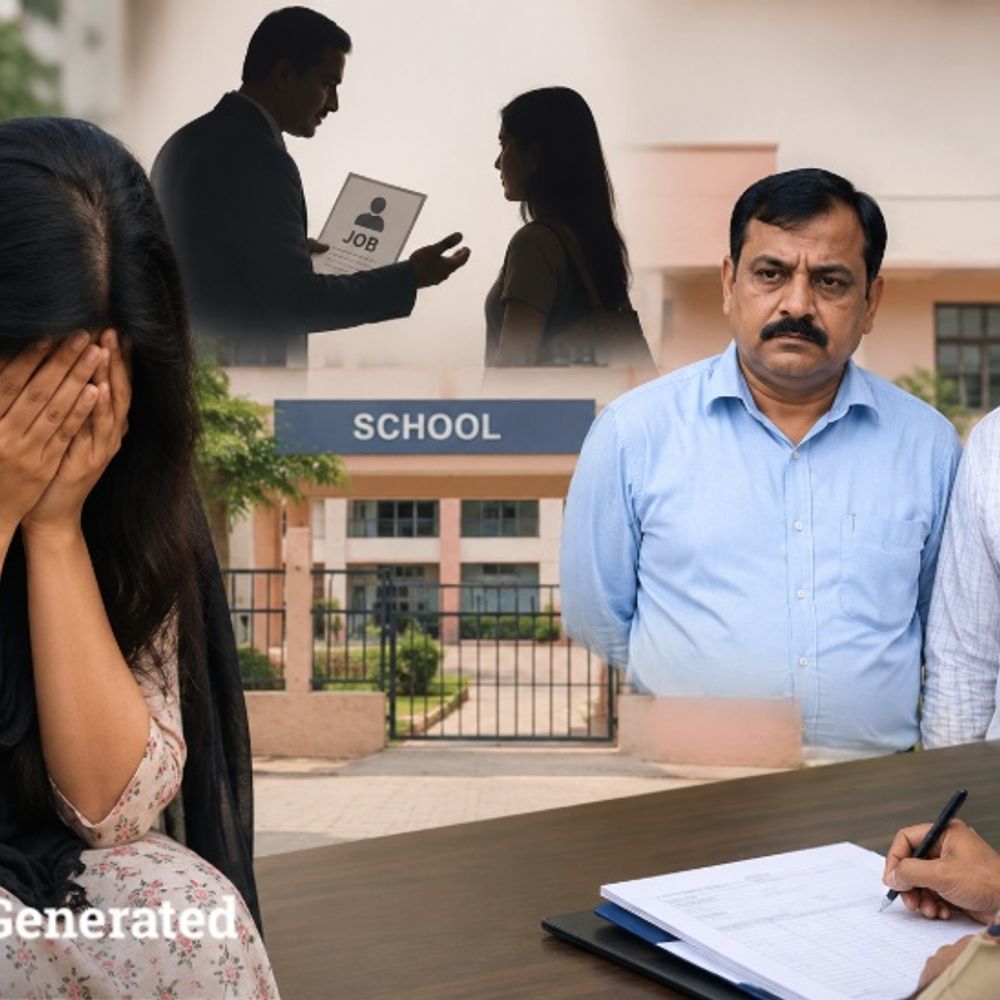 करनाल में नौकरी का झांसा देकर महिला से शोषण:हैड मास्टर व क्लर्क पर केस दर्ज, महिला को अश्लील हरकतें, धमकी और जातिसूचक शब्द बोले