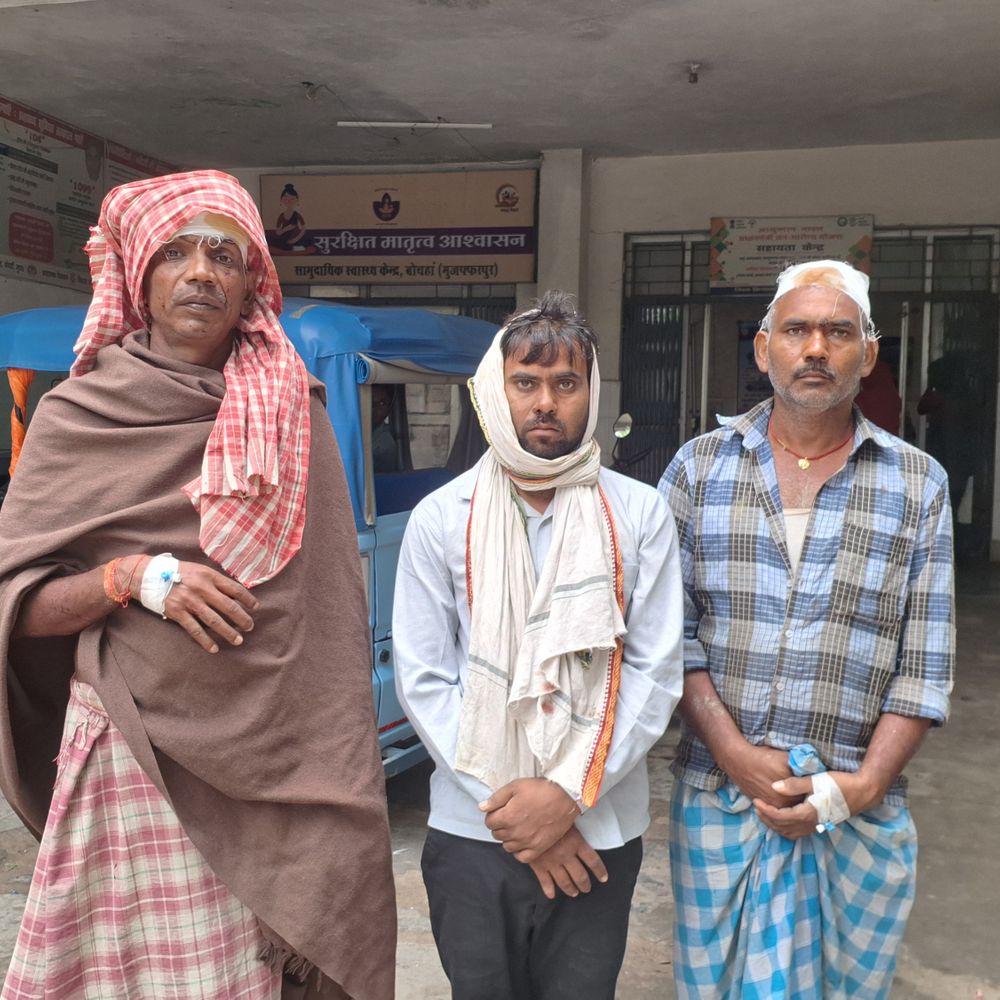 गोबर रखने के विवाद में दो पक्षों में मारपीट:अहियापुर के राजा पुनास गांव में 5 लोग घायल, जमीन विवाद भी सामने आया