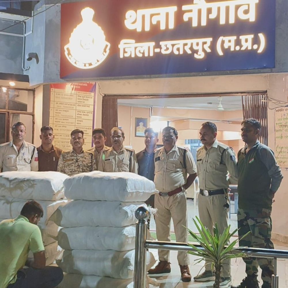 मऊरानीपुर से छतरपुर लाए जा रहे अवैध पटाखे जब्त:भड़ार नदी के पास वैन से मिले 60 पैकेट पटाखे, आरोपी गिरफ्तार
