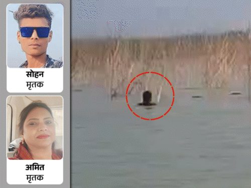 बेगूसराय में गंगा के तेज बहाव में बहे चाचा-भतीजा; VIDEO:साइकिल से रिश्तेदार के घर जा रहे थे, एक-दूसरे को बचाने में दोनों डूबे