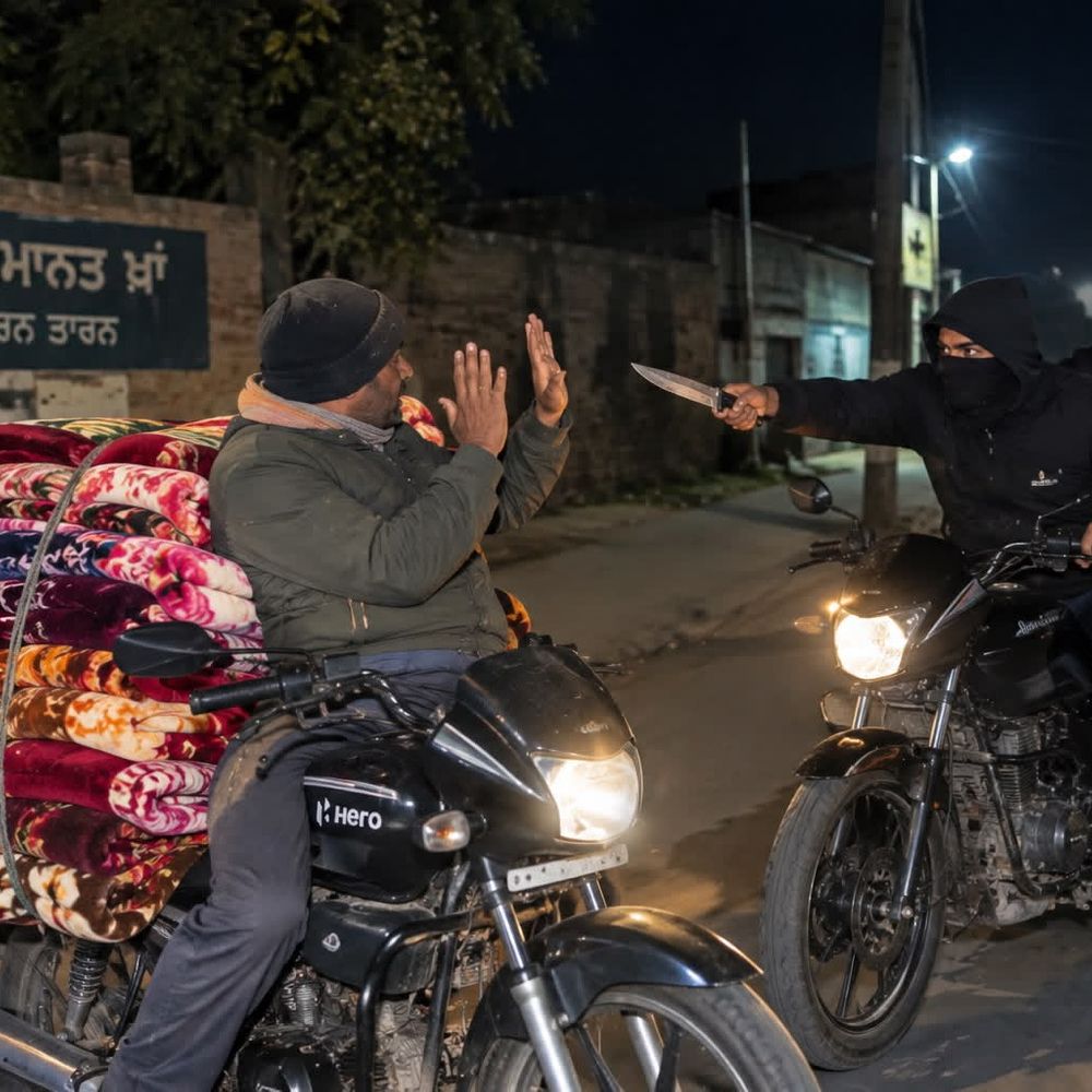 तरनतारन बॉर्डर एरिया में फेरी वाले को लूटा:सराय अमानत खां व झबल लुटेरों का गढ़ बना, एक दिन पहले लूट के दौरान महिला की गई थी जान