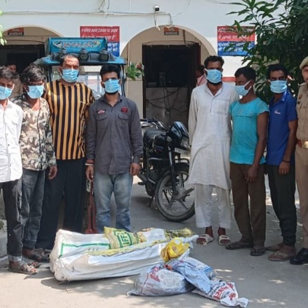 सहारनपुर में ट्यूबवेल से चोरी करने वाले गिरोह का भंडाफोड़:7 अरेस्ट, नशे के लिए करते थे चोरी; 3 किलो तांबा, 50 किलो तार बरामद