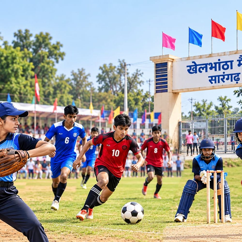 सारंगढ़ में 330 स्कूली खिलाड़ी फुटबॉल सॉफ्टबॉल  और ​क्रिकेट में दिखाएंगे दम