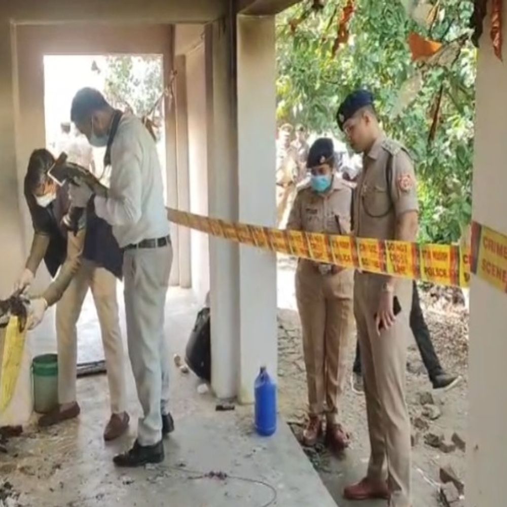 शाहजहांपुर में रात भर जले थे साधुओं के शव:विसरा-डीएनए सुरक्षित, मंदिर संरक्षक और आरोपी के बीच था विवाद, जावनरों को भी पीटता था आरोपी