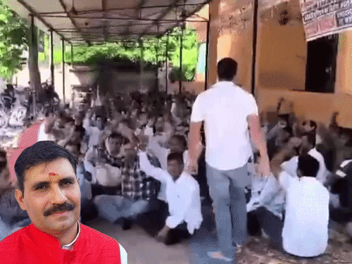 'BJP विधायक ने रंजिश में करवाया ट्रांसफर, जॉइन नहीं करेंगे':कैथल में धरने पर बैठे 2 JE