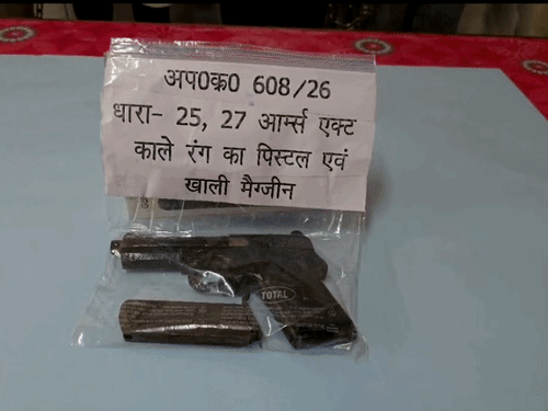 पिस्टल दिखाकर लोगों को डराने वाले 4 बदमाश गिरफ्तार:राजनांदगांव में, एक पिस्टल और मैगजीन बरामद, सभी पर आर्म्स एक्ट में कार्रवाई