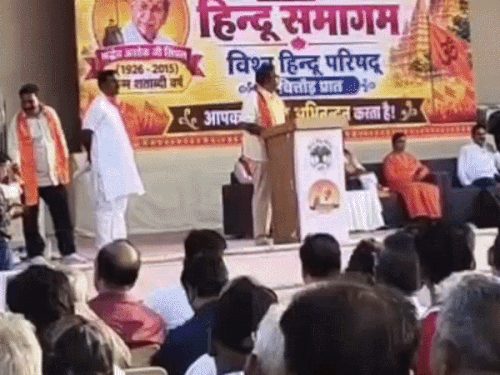 कोटा में VHP नेता डॉ. सुरेंद्र जैन बोले:सरकार ने राष्ट्र व हिंदू विरोधी तत्वों पर नियंत्रण कसा, अब कोई 'सर तन से जुदा' के नारे लगाकर दिखाए
