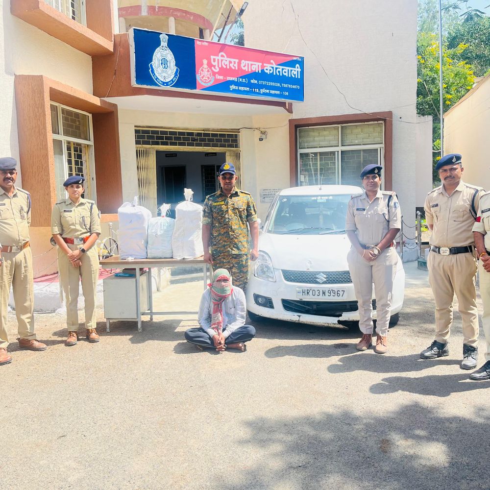 11लाख का 50 किलो गांजा समेत पकड़ाया दिल्ली का युवक:पुलिस को देखकर भागने कोशिश की; स्विफ्ट कार में आया था बदमाश