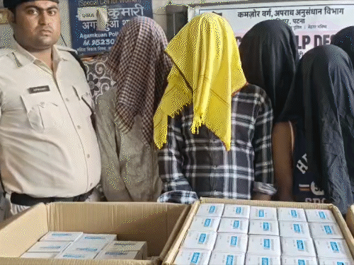 नशीली दवाओं की खरीद-बिक्री करते 6 गिरफ्तार:GM रोड के यूनिक फार्मा में भी छापेमारी, गोदाम से 5,500 नशीली टैबलेट बरामद