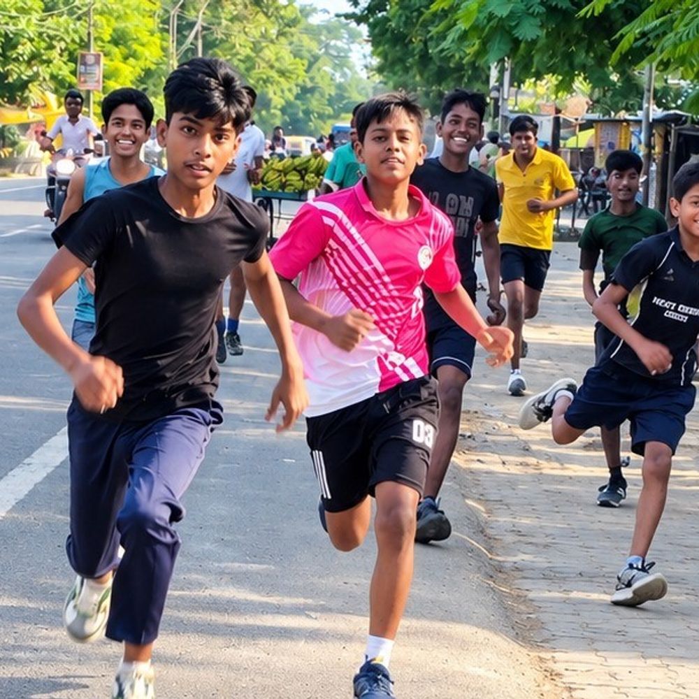 गांधी भवन में मैराथन व चित्रकला प्रतियोगिता:धावकों ने दिया एकता का संदेश, बच्चों ने कैनवास पर उकेरा गांधी दर्शन