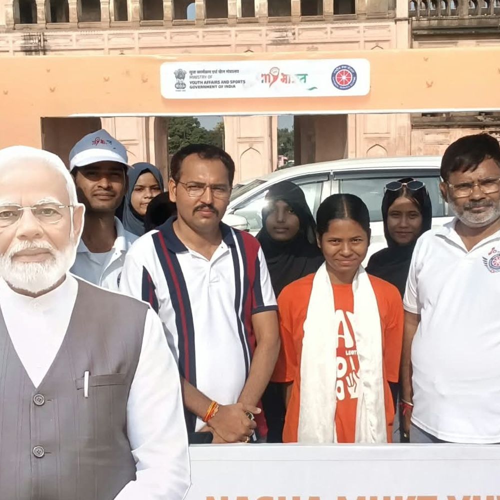 लखनऊ में नशामुक्ति और स्वस्थ जीवनशैली के लिए वॉक:युवाओं ने विकसित भारत के लिए सक्रिय भूमिका का संदेश दिया