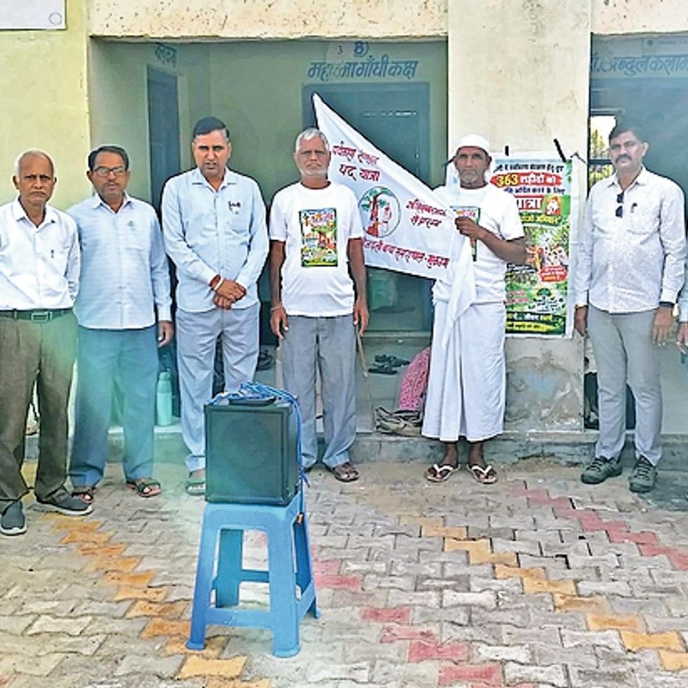 खेजड़ी संरक्षण पदयात्रा भोजासर-कुहाड़िया पहुंची