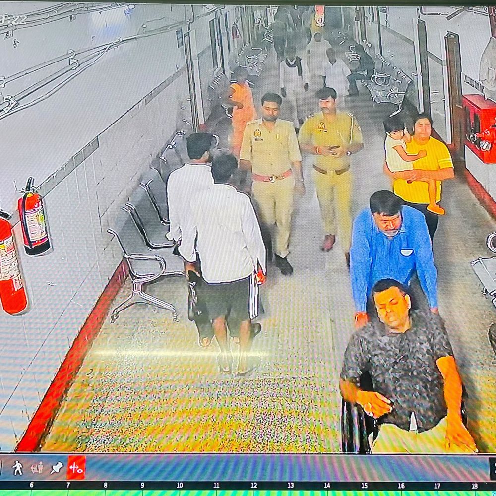 महिला सिपाही के पति की मौत का मामला:अस्पताल ने CCTV फुटेज जारी कर लापरवाही के आरोपों को गलत बताया