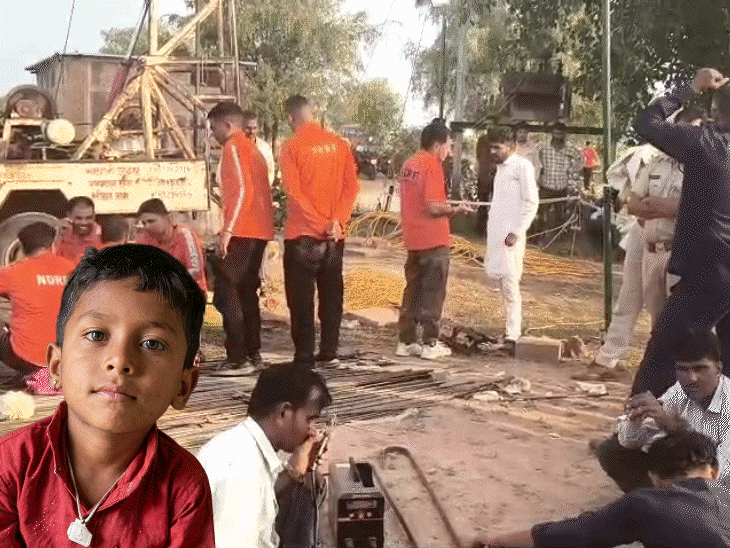 राजस्थान-बोरवेल में गिरे बच्चे के ऊपर पानी गिर रहा:23 घंटे से अंदर फंसा, कैमरे में मूवमेंट नहीं दिख रहा, अब देसी जुगाड़ से कोशिश