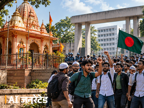 बांग्लादेश- यूनिवर्सिटी में मंदिर के पास गोमांस पकाने पर विवाद:छात्रों का आज गाय काटने का ऐलान; प्रशासन ने पहले रोका, फिर छूट दी
