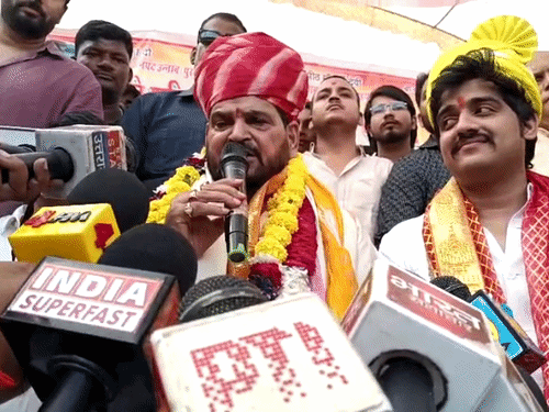 बृजभूषण बोले- CJP के आंदोलन के पीछे एलन मस्क:उन्नाव में कहा- विदेशी कारोबारी अपनी शर्तों पर भारत में व्यापार करना चाहते हैं, ये षडयंत्र है