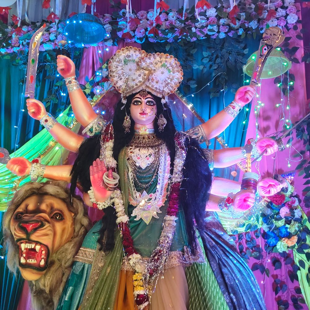 पिपरायां में मां दुर्गा की प्रतिमा स्थापित:नवमी पर मां सिद्धिदात्री के दर्शन को उमड़े 800 श्रद्धालु