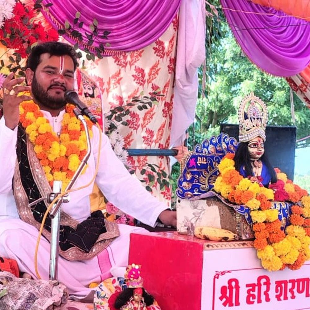 भटौली में भागवत कथा:श्रीकृष्ण-सुदामा की मित्रता का प्रसंग सुन श्रद्धालुओं की आंखें हुईं नम