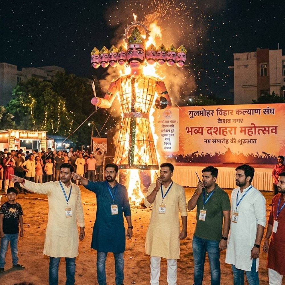 गुलमोहर विहार में दशहरा समारोह:कल्याण संघ के कार्यकर्ता पहली बार शुरू करेंगे कार्यक्रम